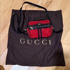 VINTAGE Gucci Ophidia Red‎ Suede Mini Bag ✨
